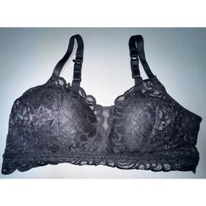 BALI Black Lace Padded Bra M EUC